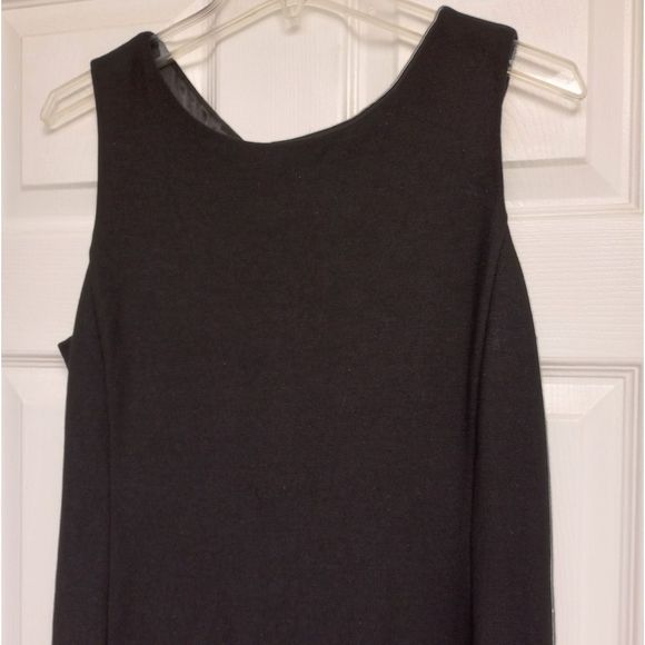 Eileen Fisher Black Sleeveless Viscose Blend Pull-on Dress, Size Medium - Picture 3 of 15